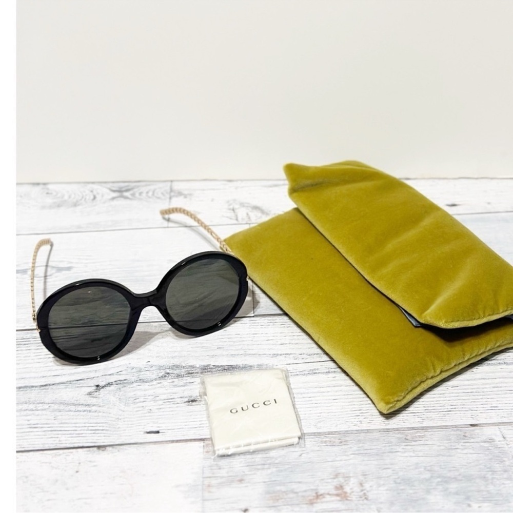 Gucci Round Chain Frame sunglasses. NEW - Picture 3 of 8